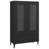vidaXL Highboard svart 70x31x115 cm konstruert tre