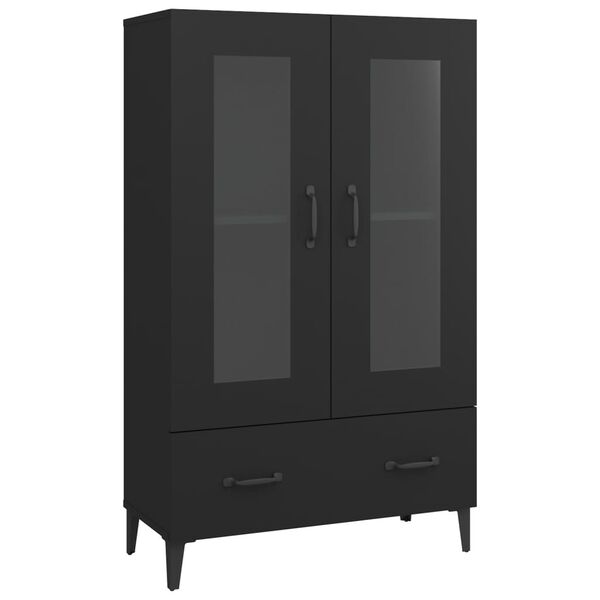 vidaXL Highboard svart 70x31x115 cm konstruert tre