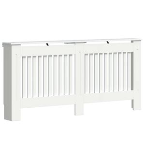 vidaXL Radiator Deksel H&oslash;yglanset hvit 172 x 19 x 81,5 cm