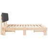 vidaXL Sengeramme med Polstret Hodegjerde Mørkegrå 180 x 200 cm