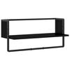 vidaXL Vegghylle Veggmontert Svart eik 65 x 25 x 30 cm metall PB