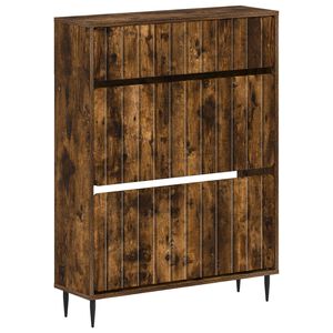 vidaXL Sko Skap ZWOLLE 78 x 24 x 103 cm Konstruert tre R&oslash;kt Eik