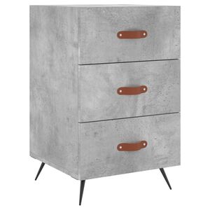 vidaXL Nattbord betonggr&aring; 40x40x66 cm konstruert tre