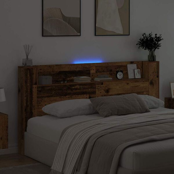 vidaXL Hodegavl Gammelt tre 200 x 15 x 103,5 cm Konstruert tre