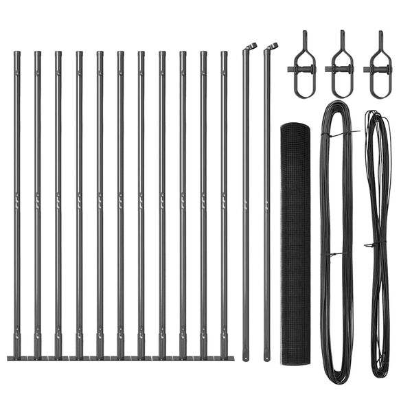 vidaXL Gjerdep&aring;le Gr&aring; 25 x 1 m (maske 12 x 12 mm) St&aring;l