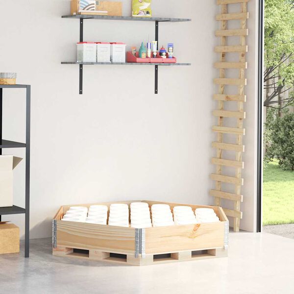 vidaXL H&oslash;ybed sekskantet 160x160 cm heltre furu