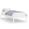 vidaXL Sengeramme hvit heltre 90x190 cm Single