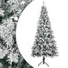 vidaXL Kunstig juletre 120 cm PVC og st&aring;l Gr&oslash;nn og hvit