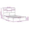 vidaXL Bokhylle Seng Ramm Vokset Brun 160 x 200 cm Massiv furu