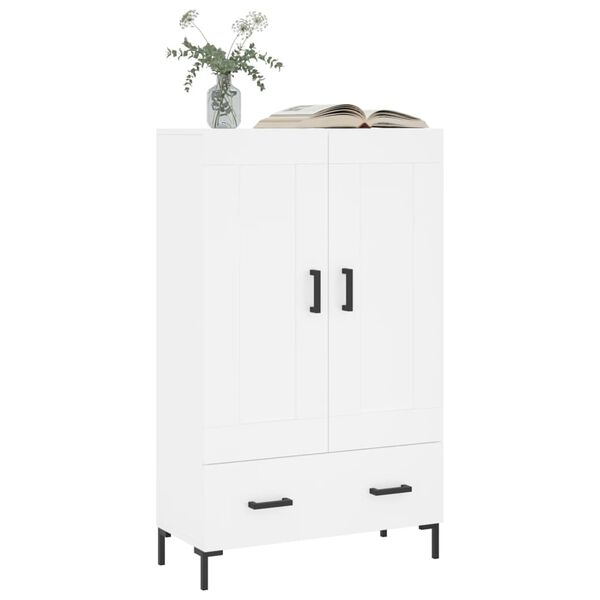 vidaXL Highboard hvit 69,5x31x115 cm konstruert tre