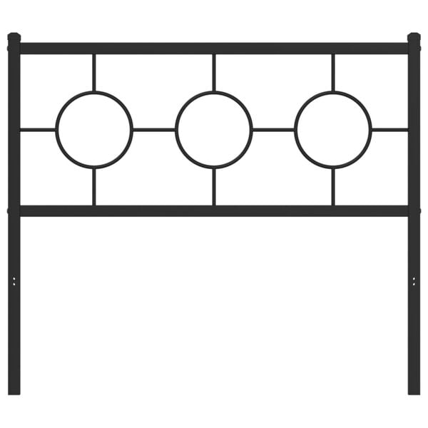 vidaXL Utskiftbar sengegavl i metall svart 100 cm