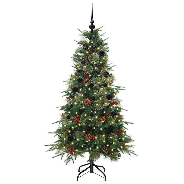 vidaXL Kunstig sammensatt juletre med 150 LED gr&oslash;nn 150 cm PE og PVC