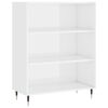 vidaXL Bokhylle h&oslash;yglans hvit 69,5x32,5x90 cm konstruert tre