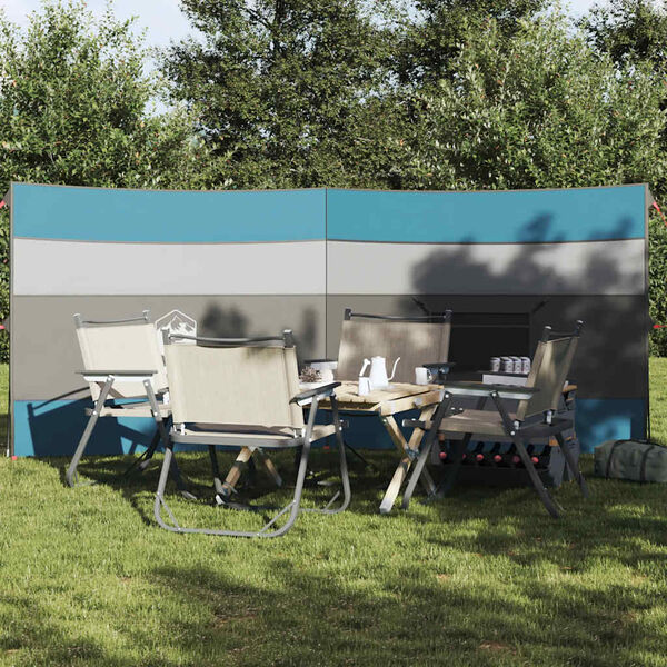 vidaXL Vindskjerm for camping bl&aring; 340x130 cm vanntett