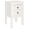 vidaXL Nattbord hvit 40x35x61,5 cm heltre furu