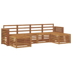 vidaXL Utend&oslash;rs sofa-sett 6 stk. Naturlig
