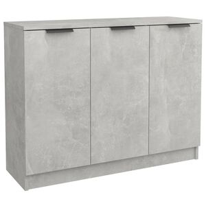 vidaXL Skjenk betonggr&aring; 90,5x30x70 cm konstruert tre