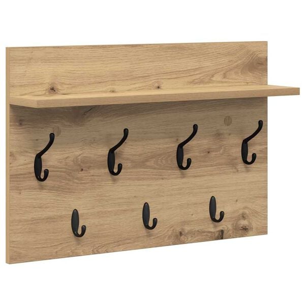 vidaXL Vegghengt kleshenger Artisan Eik 60 x 40 x 12 cm Konstruert tre