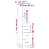 vidaXL Highboard sonoma eik 34,5x34x180 cm konstruert tre