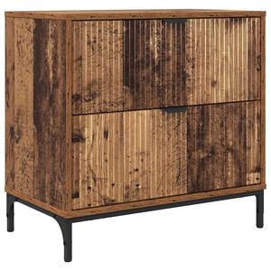 vidaXL Nattbord med skuff Gammelt tre 63,5 x 36 x 61 cm Konstruert tre