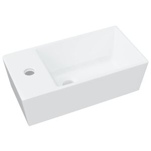 vidaXL Servant hvit 48x25x15 cm keramikk