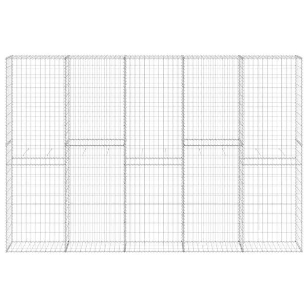 vidaXL Gabion med topp- og bunndekke galvanisert st&aring;l 300x30x200 cm