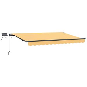 vidaXL Uttrekkbar markise sand 400 &times; 300 cm Stoff og Aluminium