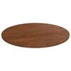 vidaXL Rund bordplate m&oslash;rkebrun &Oslash;60x1,5 cm behandlet heltre eik