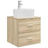 vidaXL Vegghengt vaskeservant Sonoma eik 49,5 x 44,5 x 65 cm