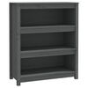 vidaXL Bokhylle gr&aring; 80x35x97 cm heltre furu