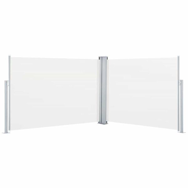 vidaXL Uttrekkbar sidemarkise 120x1000 cm kremhvit