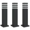 vidaXL Utend&oslash;rs gulvlamper 3 stk svart 50 cm aluminium