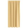 vidaXL M&oslash;rkleggende Gardiner med Ringer 2 pcs Beige 175 x 140 cm