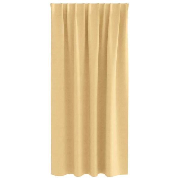 vidaXL M&oslash;rkleggende Gardiner med Ringer 2 pcs Beige 175 x 140 cm