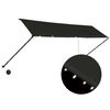 vidaXL Uttrekkbar markise med LED 400x150 cm antrasitt