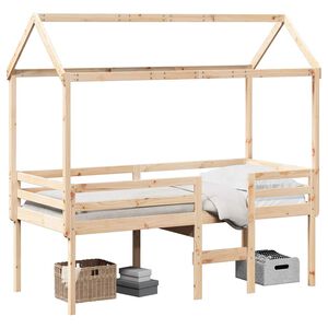 vidaXL H&oslash;yseng med tak 90x190 cm heltre furu