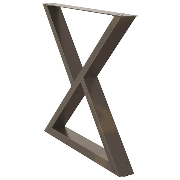 vidaXL Spisebordben 2 stk naturst&aring;l 90 x (72-73,3) cm st&aring;l