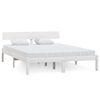 vidaXL Sengeramme hvit heltre furu 140x200 cm