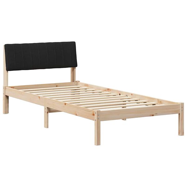 vidaXL Sengestamme Brunt og svart 90 x 190 cm Heltre furu