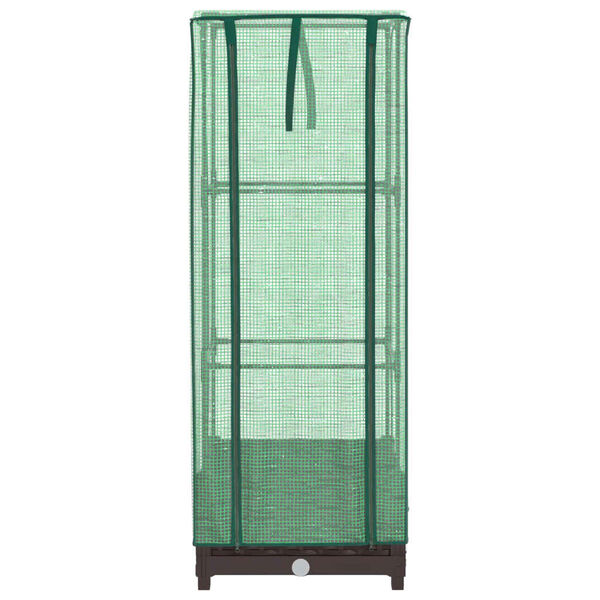 vidaXL Høyseng med drivhustrekk rottingutseende 40x40x123 cm