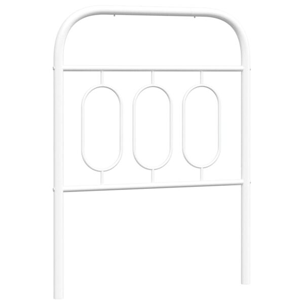 vidaXL Utskiftbar sengegavl i metall hvit 75 cm