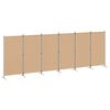 vidaXL 6-Panels Romdeler Beige 520 x 180 cm Stoff