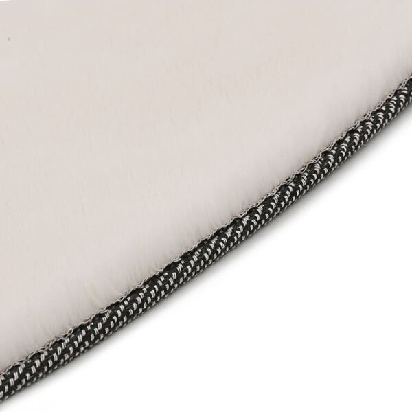 vidaXL Teppe 80 cm kunstig kaninskinn kremhvit