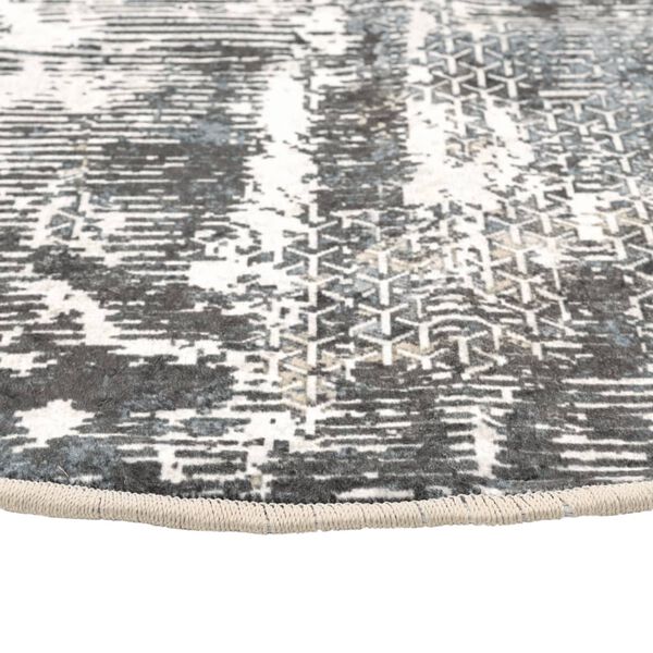 vidaXL Teppe vaskbart flerfarget Ø 120 cm sklisikkert