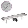 vidaXL Dusjavl&oslash;p line&aelig;rt 530x140 mm rustfritt st&aring;l