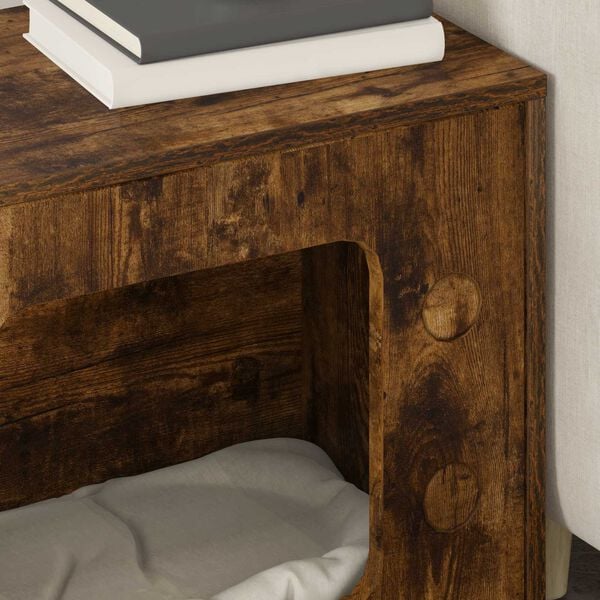 vidaXL Katt Hus R&oslash;kt eik 51 x 30 x 52 cm Konstruert tre