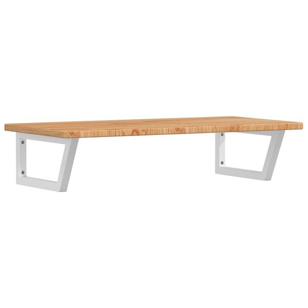 vidaXL Servanthylle veggmontert st&aring;l og heltre eik