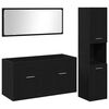 vidaXL Baderomsinnredningssett 3 stk. Svart Eik 90 x 38,5 x 46 cm