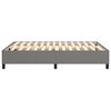 vidaXL Boxspring-sengeramme m&oslash;rkegr&aring; 135x190 cm Double stoff