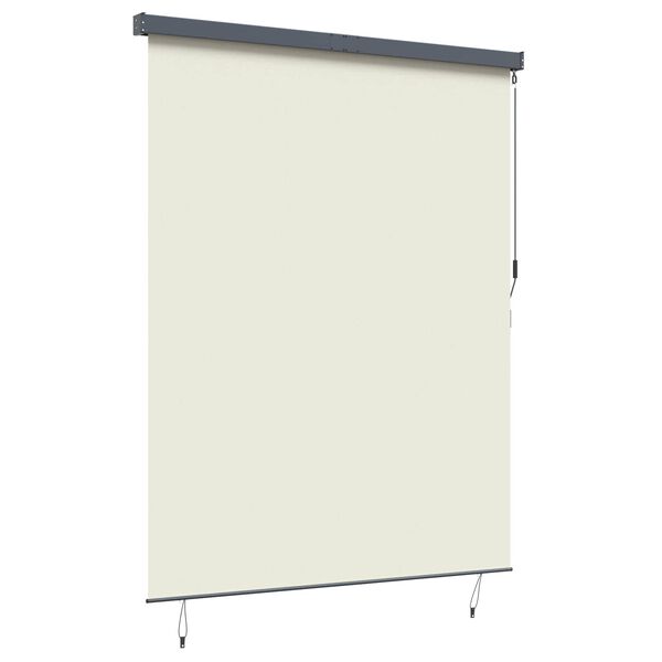 vidaXL Utendørs Rullegardin Stripete Justerbar Krem 200 x 250 cm stoff